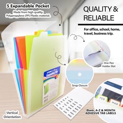 Bazic Products Assorted Expanding File Folder 1 pk