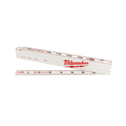 Milwaukee 78 in. L X 1-3/8 in. W Plastic Folding Rule SAE