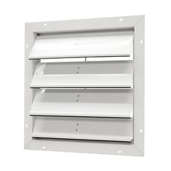 Master Flow 19.75 in. W X 19.75 in. L Powder-Coated White Aluminum Shutter