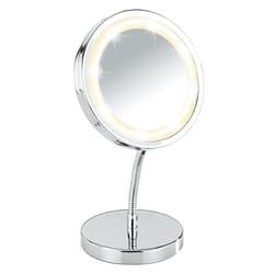 Wenko Brolo 18 in. H X 6.3 in. W Round LED Vanity Mirror Chrome Silver