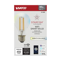 Satco Starfish A19 E26 (Medium) Filament LED Bulb Clear 40 Watt Equivalence 1 pk