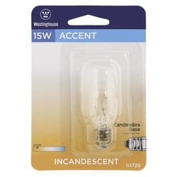 Westinghouse 15 W T7 Specialty Incandescent Bulb E12 (Candelabra) Warm White 1 pk