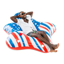 BigMouth Blue/Red/White PVC Inflatable Americana River Tube Pool Float Tube