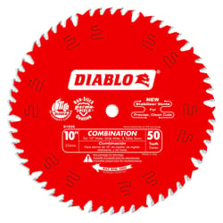 Diablo 10 in. D X 5/8 in. TiCo Hi-Density Carbide Combination Saw Blade 50 teeth 1 pk