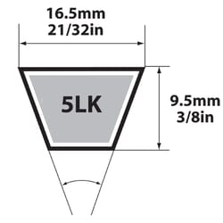Mitsuboshi Super KB Standard V-Belt 0.65 in. W X 23 in. L For All Motors