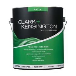 Clark+Kensington Satin Tint Base Neutral Base Premium Paint Interior 1 gal