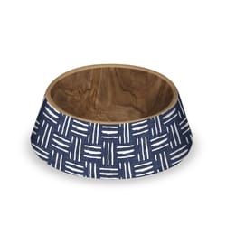 TarHong Multicolored Indigo Oasis Melamine 3 cups Pet Bowl