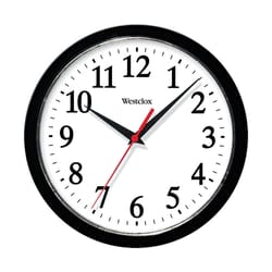 Westclox 10 in. L X 10 in. W Indoor Classic Analog Wall Clock Plastic White