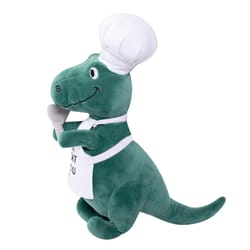 Pet Shop by Fringe Studio Green/White Plush King of the Grill Dog Toy 1 pk