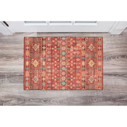 Linon Home Decor Lambert 2 ft. W X 3 ft. L Red Polyester Area Rug