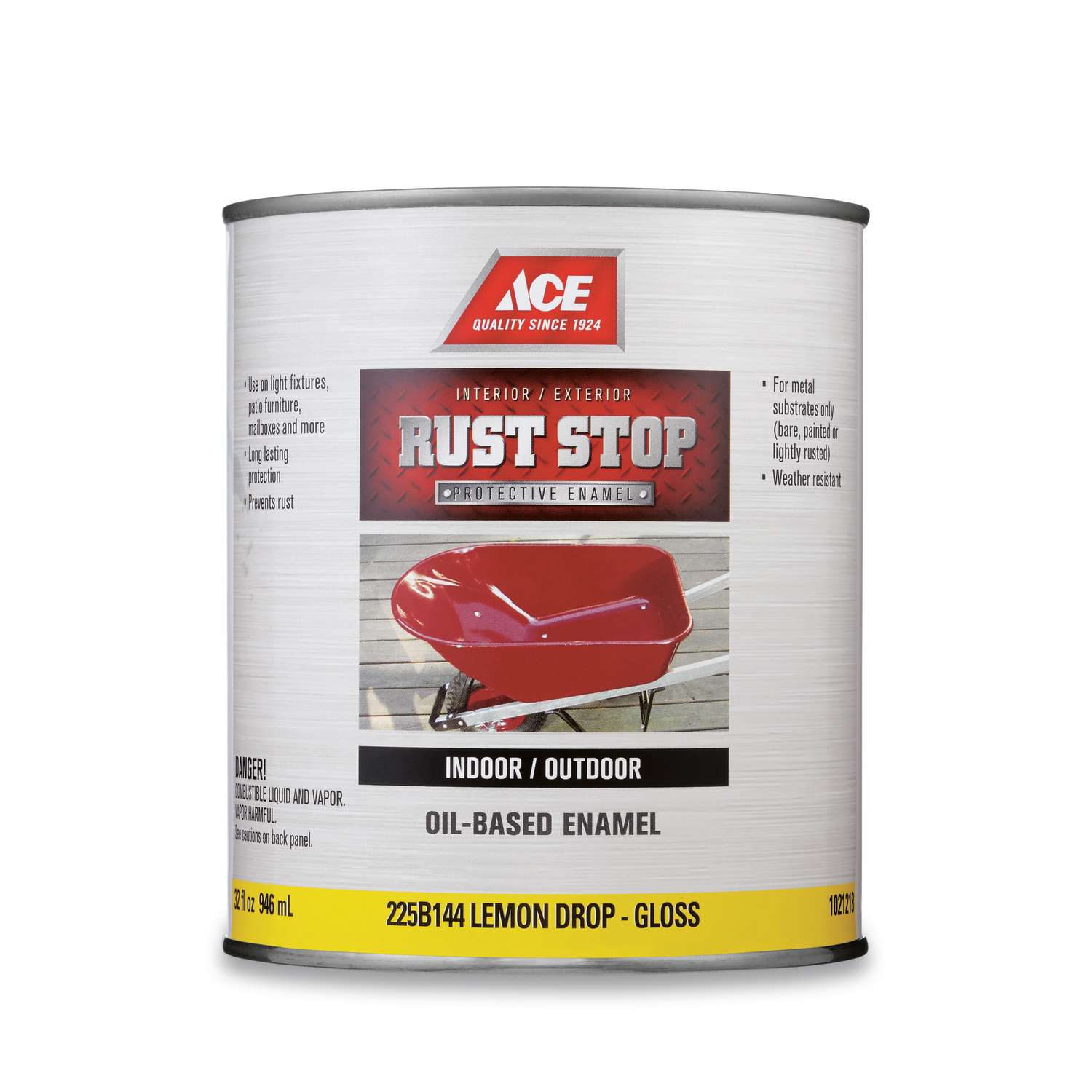 Ace Rust Stop Indoor/Outdoor Gloss Lemon OilBased Enamel Rust