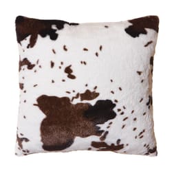 Carstens Inc 18 in. H X 18 in. L Brown/White Polyester Pillow