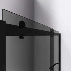 DreamLine Sapphire 60 in. H X 60 in. W Satin Black Smoke Gray Semi-Frameless Tub Door