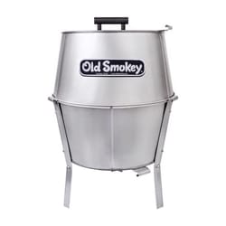Old Smokey Products 17 in. Charcoal/Wood Grill Silver