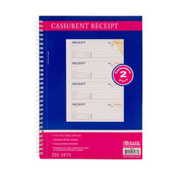 Bazic Products 0.25 in. W X 7.63 in. L Side-Spiral White/Yellow Carbonless Receipt Book