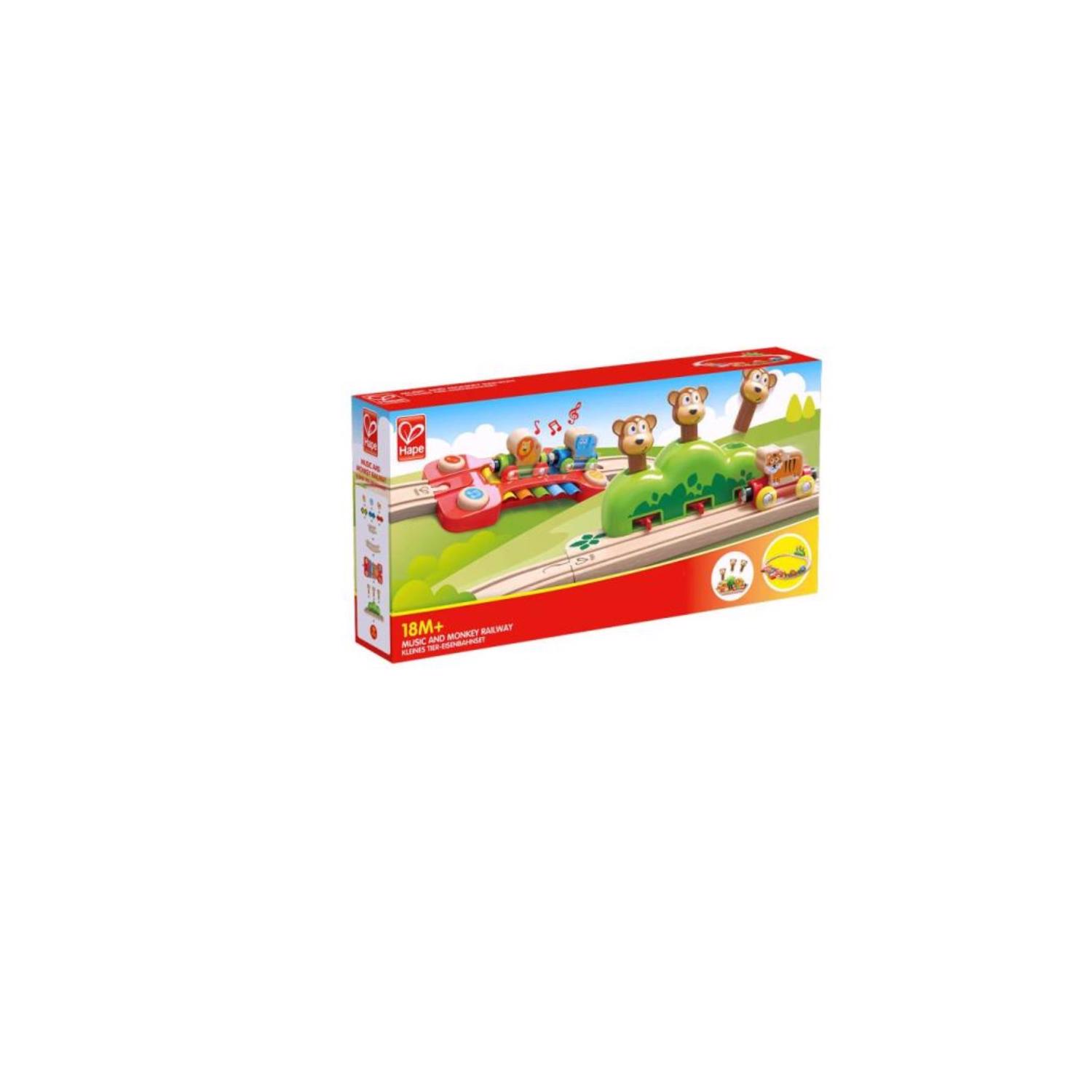Hape Music/Monkey Train Set Assorted 19 pc
