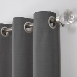 Sun Zero Thermal Insulated Room Darkening Grommet Charcoal Curtain 40 in. W X 84 in. L