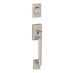 Schlage F Series Century Satin Nickel Handleset 1-3/4 in.