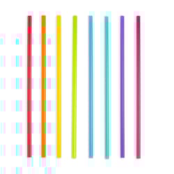 Kikkerland Assorted Plastic Reusable Straws