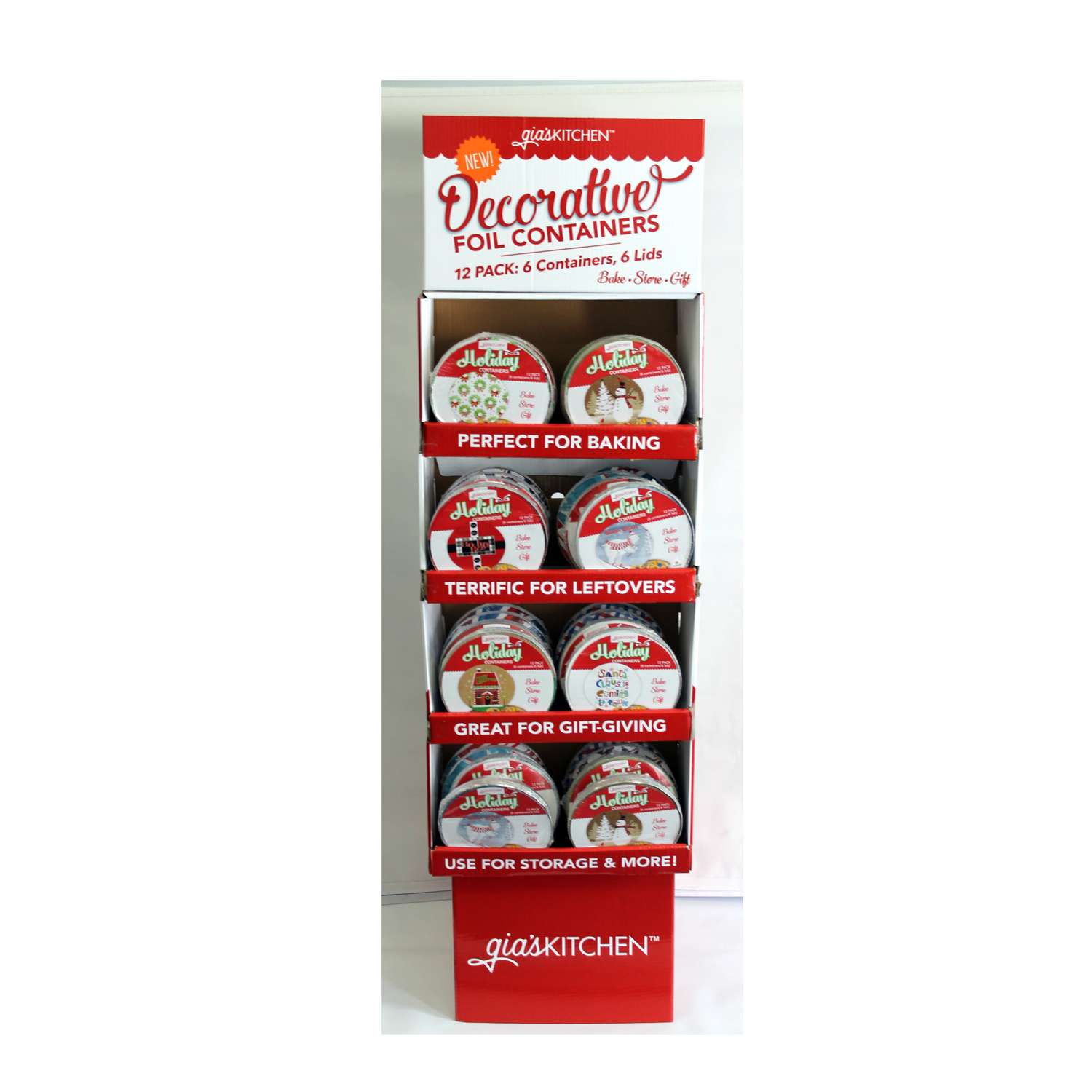 Gia's Kitchen 59 in. H X 12 in. W X 17 in. L Multicolored Foil