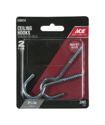 Ace Small Zinc-Plated Silver Steel 1.375 in. L Square Bend Screw