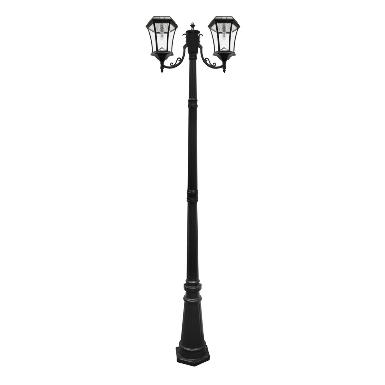 Gama Sonic Victorian BUlb Semi-Gloss Solar Powered 2.4 W LED Two Head ...