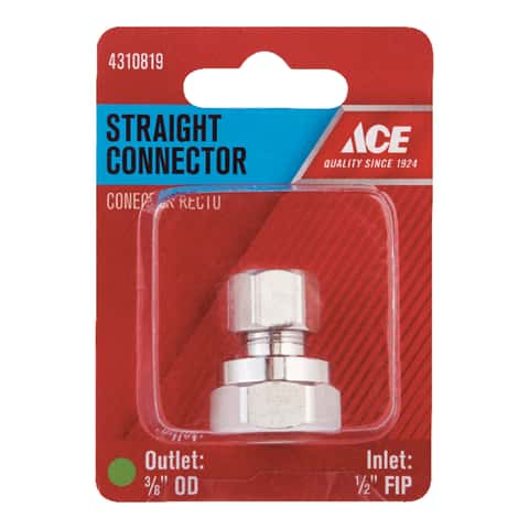 Ace 1/2 in. FPT X 3/8 in. D Compression Brass Straight Connector - Ace  Hardware