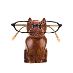 Matr Boomie Cat Eye Glass Holder Wood 1 pk