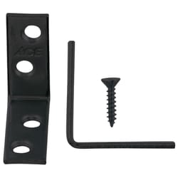 Ace 1-1/2 in. H X 1/2 in. W X 1-1/2 in. D Black Steel Inside L Corner Brace