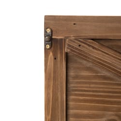 Glitzhome Wood Panel Brown Tree Collar
