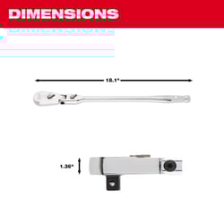 Milwaukee 1/2 in. drive SAE Flex Head Ratchet 90 teeth