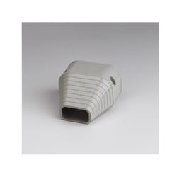 Slimduct Lineset Cover End Fitting 4.5 in. W X 3 in. H Ivory