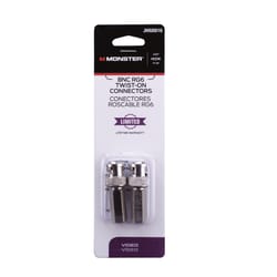 Monster Just Hook It Up Twist-On BNC Coaxial Connector 2 pk