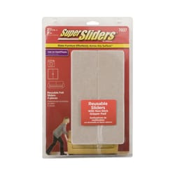 SuperSliders Gray Assorted in. Adhesive Plastic Heavy Duty Glide 4 pk