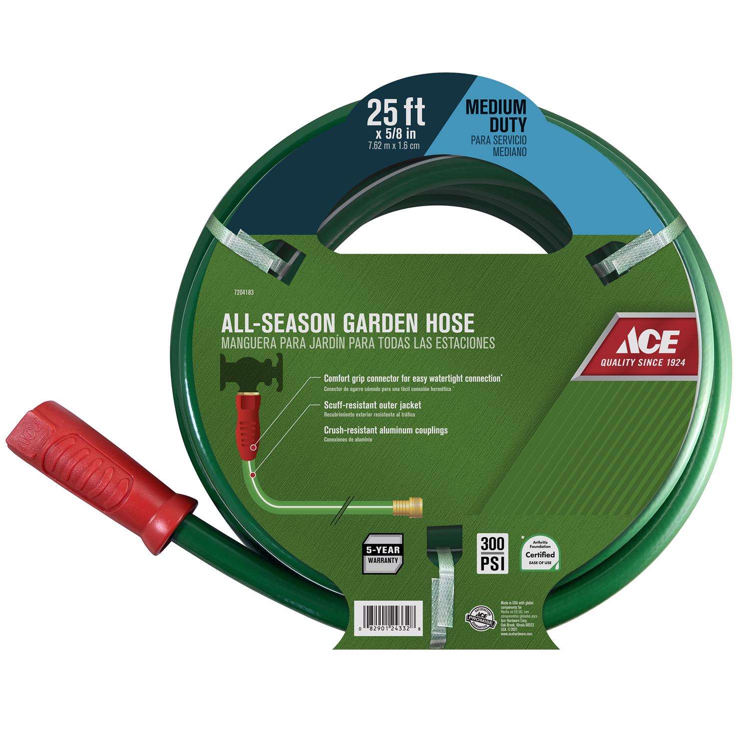 Ace 5/8 in. D X 25 ft. L Medium Duty Garden Hose Ace Hardware
