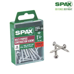 SPAX No. 8 X 1.25 in. L Phillips/Square Zinc-Plated Multi-Material Screw 30 pk