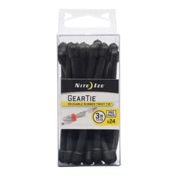 Nite Ize Gear Tie 3 in. L Black Twist Ties 24 pk