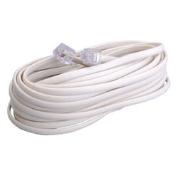 Monster Just Hook It Up 25 ft. L Ivory Telephone Line Cord