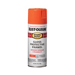 Rust-Oleum Stops Rust Gloss Orange Protective Enamel Spray 12 oz