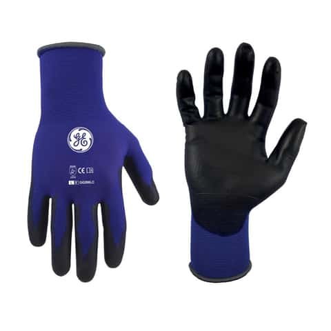 General Electric Unisex Dipped Gloves Black/Blue L 1 pair