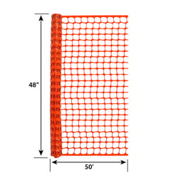 Garden Craft 48 in. H X 50 ft. L Plastic Safety Fencing Orange