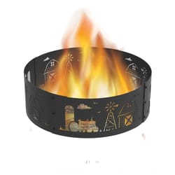 Blue Sky Outdoor Living NFL 12 in. H X 36 in. W Steel Round Farm Fire Ring For Wood