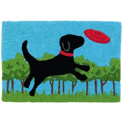 Jellybean 20 in. W X 30 in. L Multi-Color Frisbee Fido Polyester Accent Rug