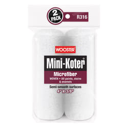 Wooster Mini-Koter Microfiber 4 in. W X 3/8 in. Mini Paint Roller Cover 2 pk