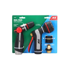 Ace 7 Pattern Adjustable Shower and Stream Metal Hose Nozzle Set
