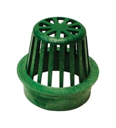 NDS 4 in. Green Round Polyethylene Atrium Grate