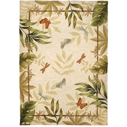 Homefires 3 ft. W X 5 ft. L Multi-Color Butterflies & Dragonflies Polypropylene Accent Rug