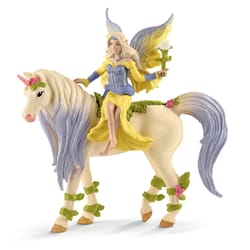 Schleich Bayala Fairy Sera w/Blossom Unicorn Toy Plastic Multicolored