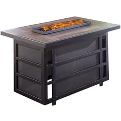 Hanover Chateau 40.4 in. W Steel Coffee Table Rectangular Propane Fire Pit