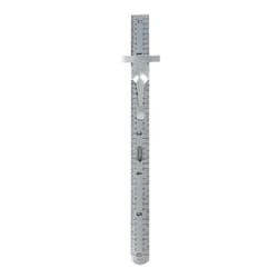 General 6 in. L X 3-7/8 in. W Stainless Steel Precision Rule